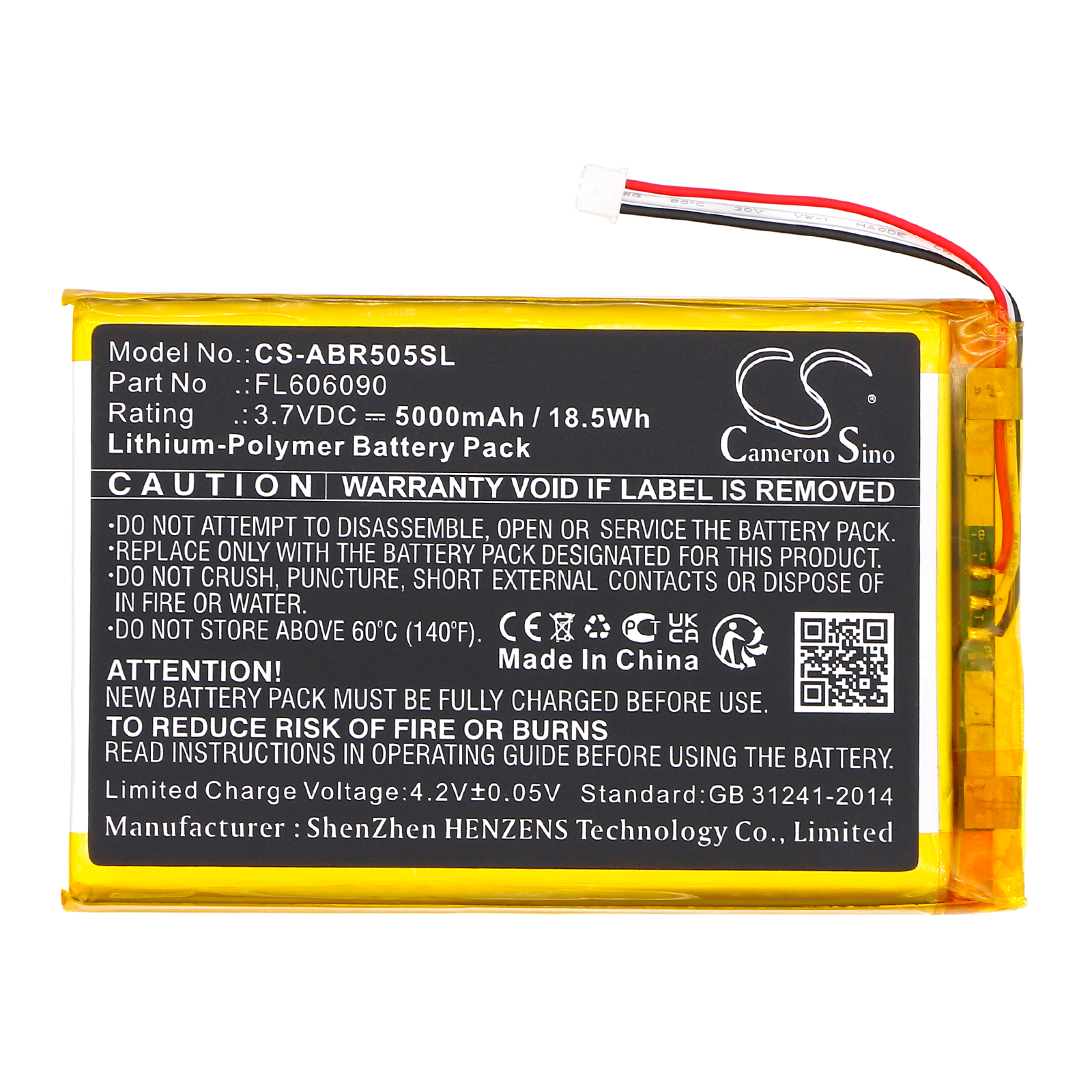 CS-ABR505SL-3 Anbernic RG505 Battery (5000mah) FL606090