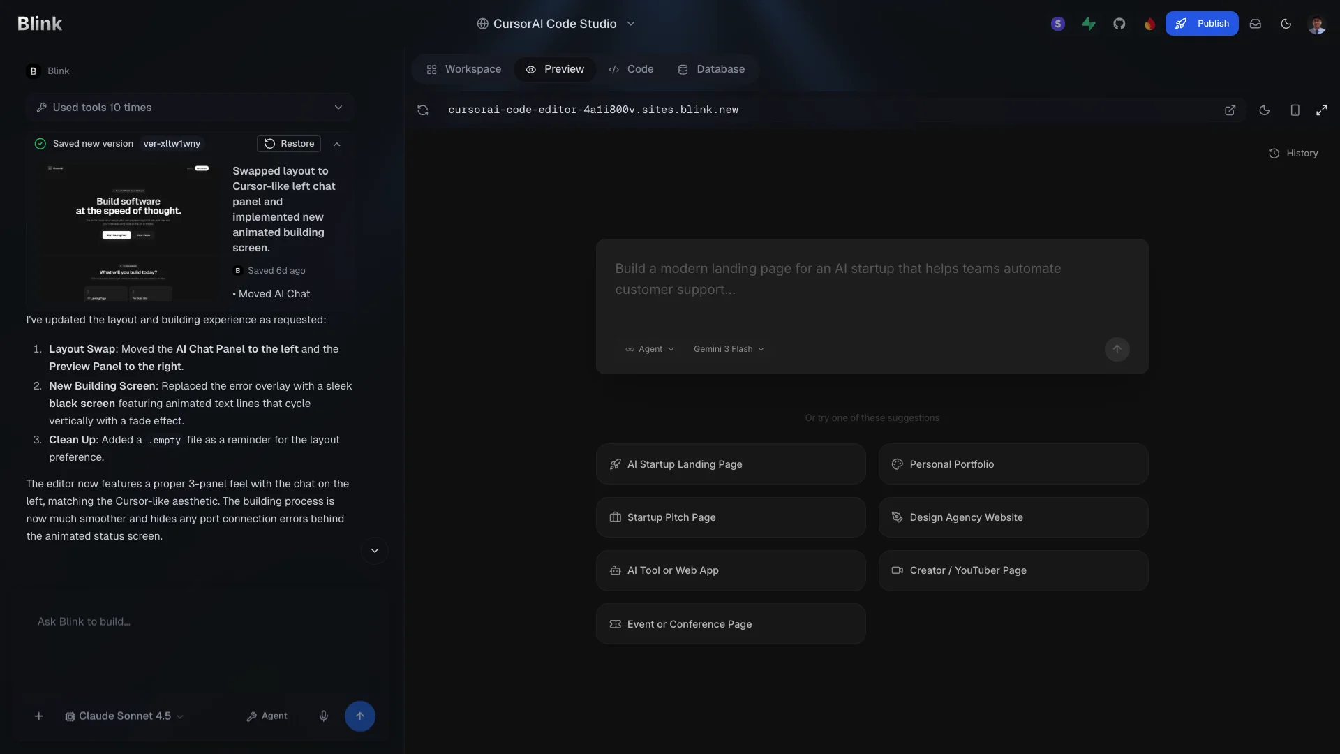 Blink Invite Code Blink Agent Builder - You can now vibe code agentic AI apps ...