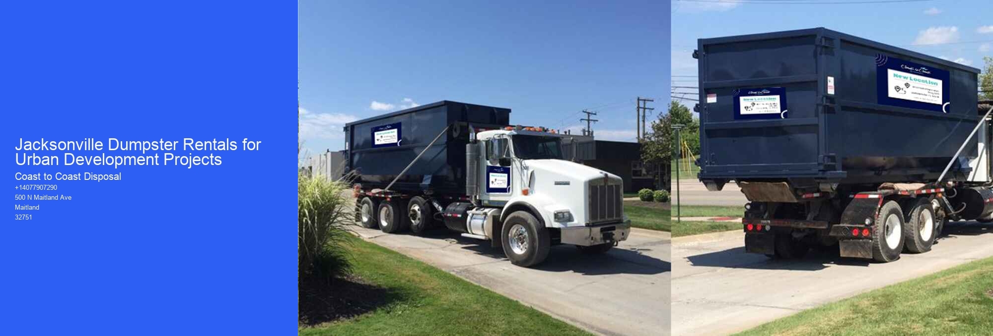 Jacksonville Dumpster Rentals for Urban Development Projects