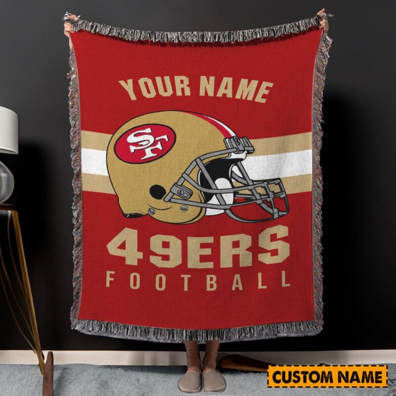 Sportswearmerch San Francisco 49ers New Pesonalized Woven Blanket for fan - Sportswearmerch