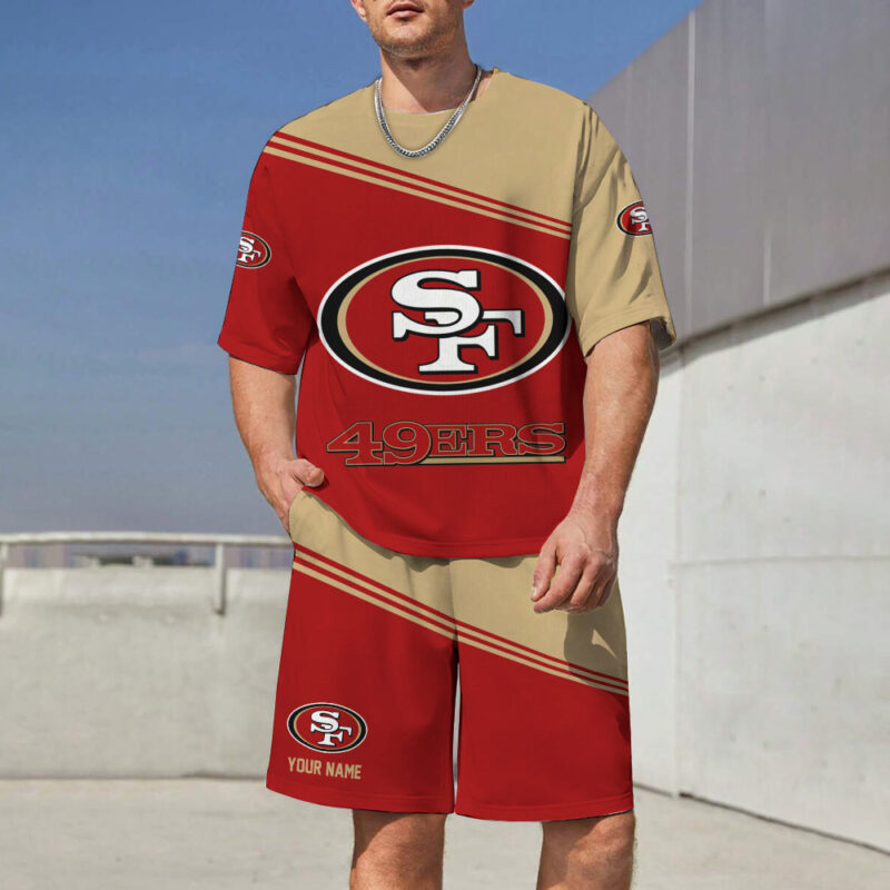 Sportswearmerch San Francisco 49ers NFL Personalized Combo T-shirt And Short Pants Gifts For Fans - Sportswearmerch