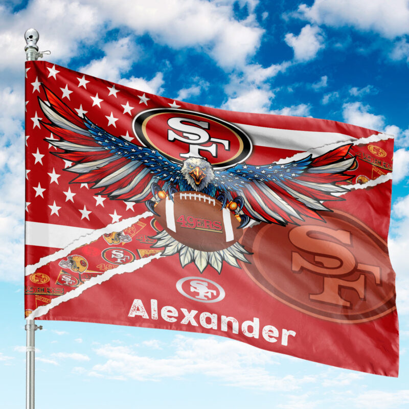 Sportswearmerch San Francisco 49ers NFL Special Personalized Eagle Flag Gifts For Fans - Sportswearmerch