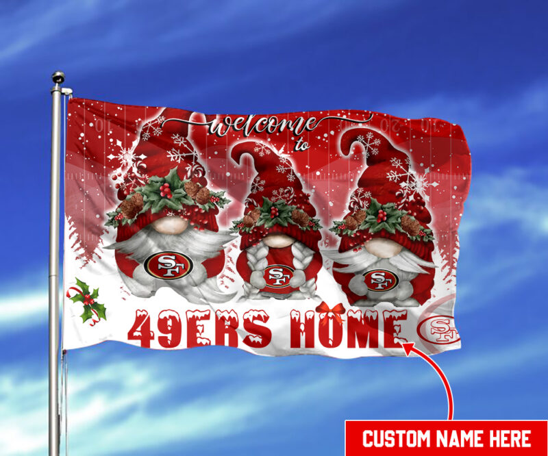 Sportswearmerch San Francisco 49ers NFL Christmas Personalized Flag For Fan - Sportswearmerch