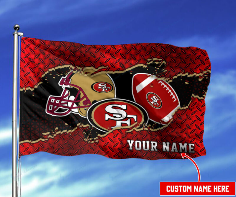 Sportswearmerch San Francisco 49ers NFL Personalized Flag For Fan - Sportswearmerch