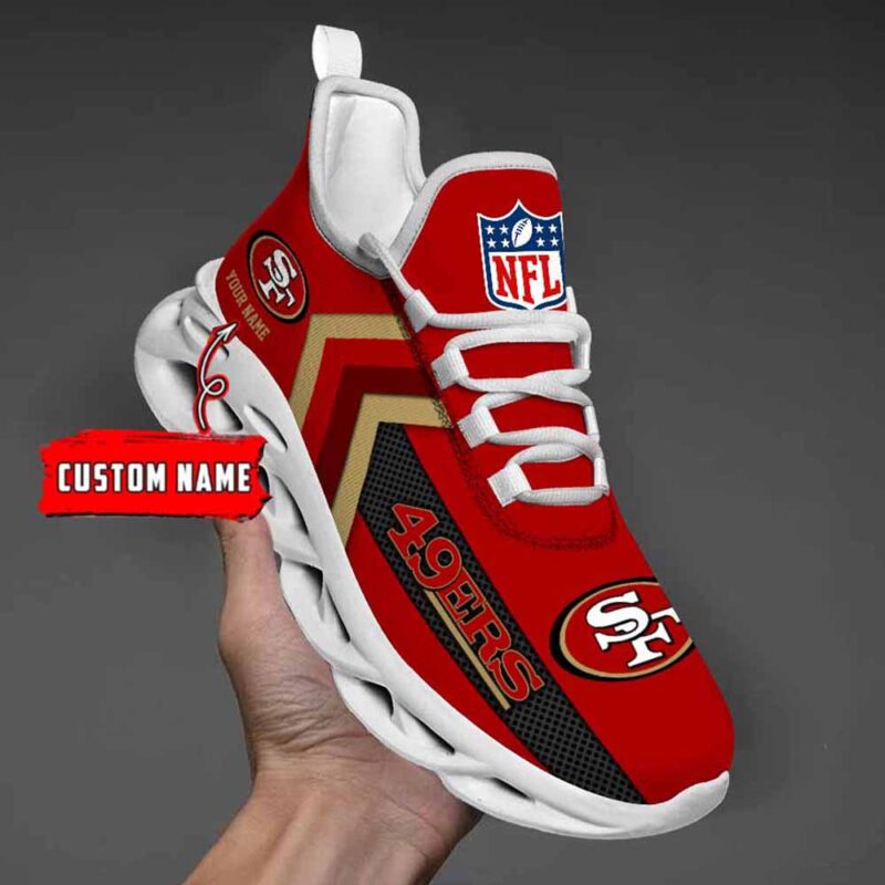 San Francisco 49ers Custom Name Max Soul Shoes V08