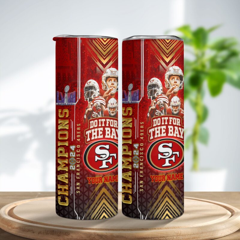 SF 49Ers Superbowl Champions 2024 Skinny Tumbler Gifts For Fans - Sportswearmerch