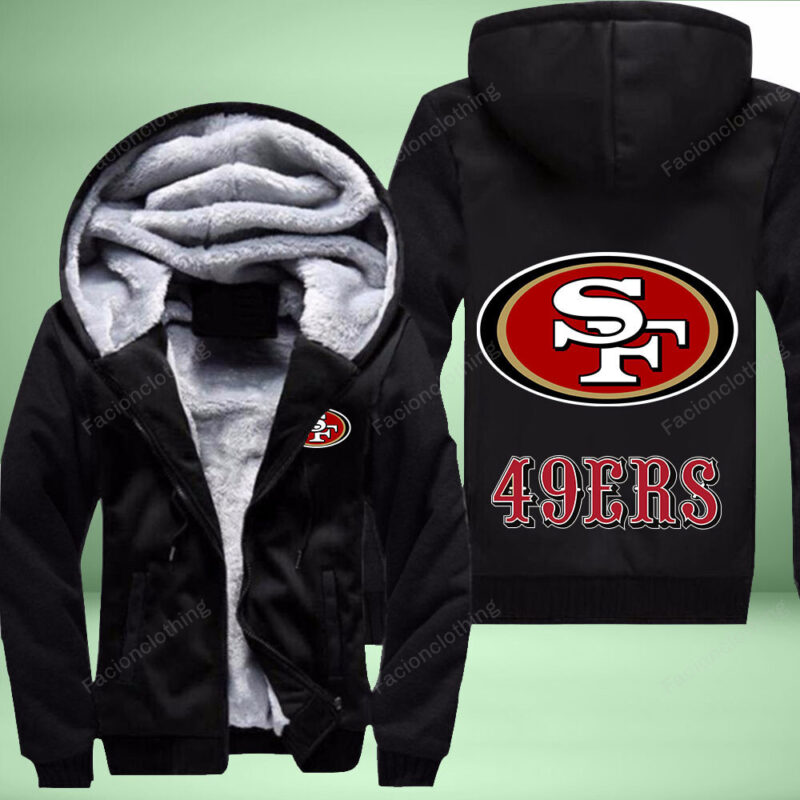 Sportswearmerch San Francisco 49ers Personalized Fashion Zipper Velvet Hoodie - Sportswearmerch