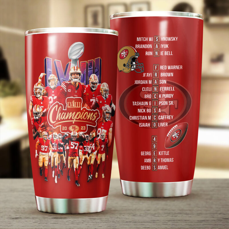 SF 49Ers Superbowl Champions Tumbler Gifts For Fans - Sportswearmerch