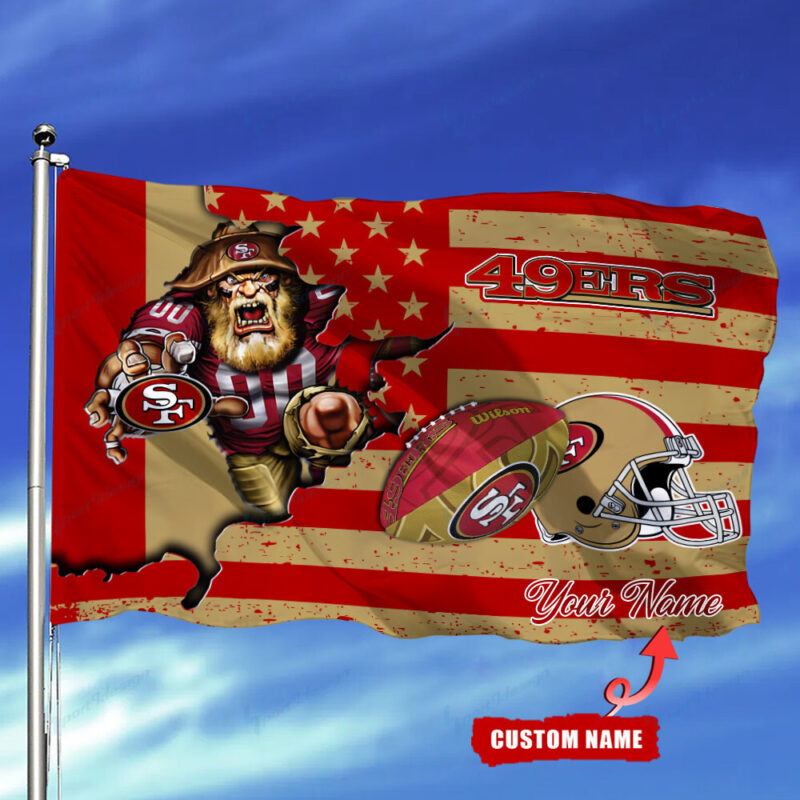 Sportswearmerch San Francisco 49ers NFL Personalized Flag For Fan - Sportswearmerch