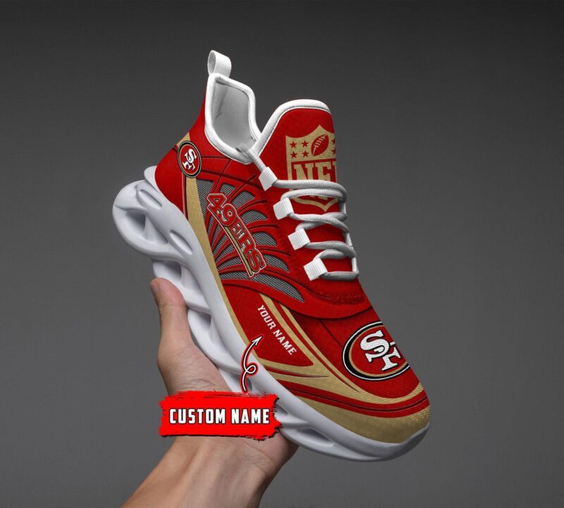 San Francisco 49ers Custom Name Max Soul Shoes V09