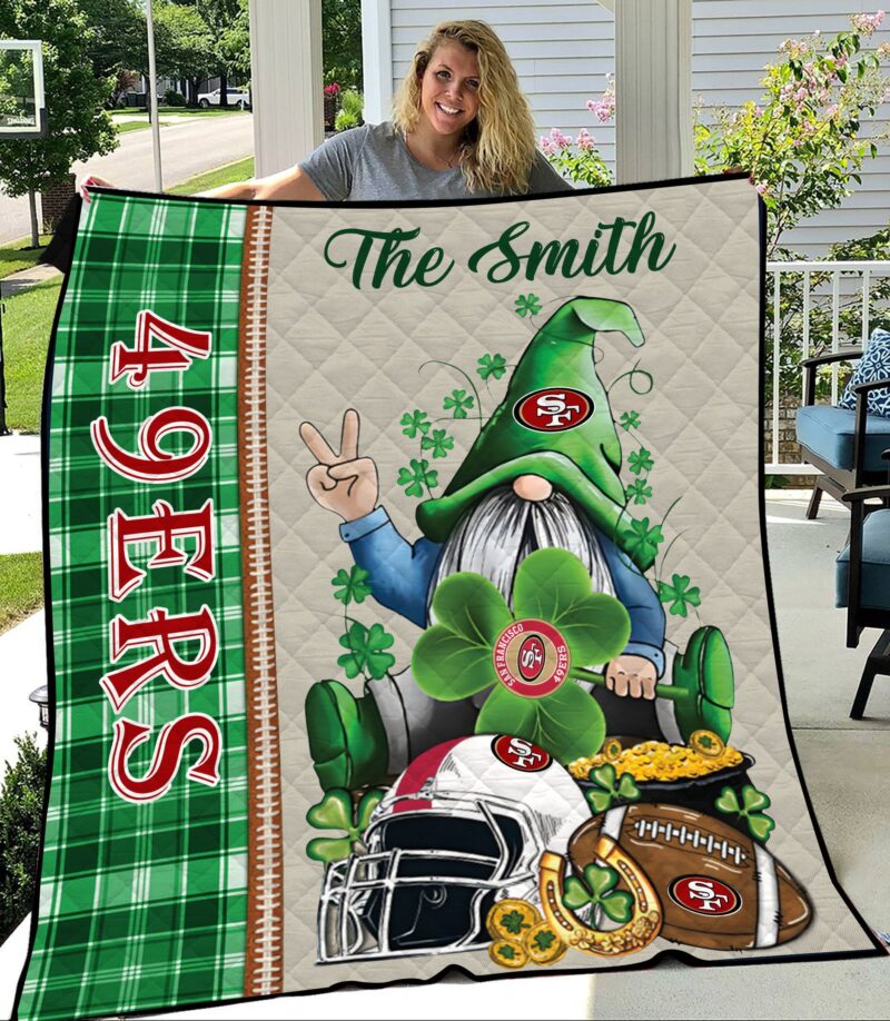 Sportswearmerch San Francisco 49ers NFL St. Patrick's Day Personalized Blanket Gifts For Fans - Sportswearmerch