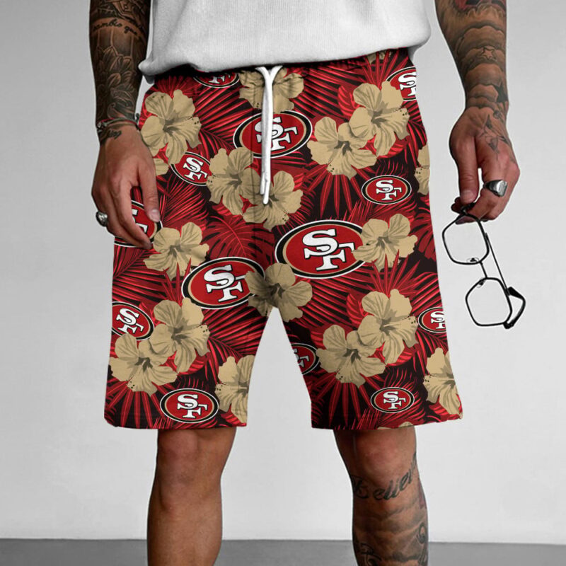 Sportswearmerch San Francisco 49ers NFL New Aloha Summer Short Pants Gifts For Fan - Sportswearmerch
