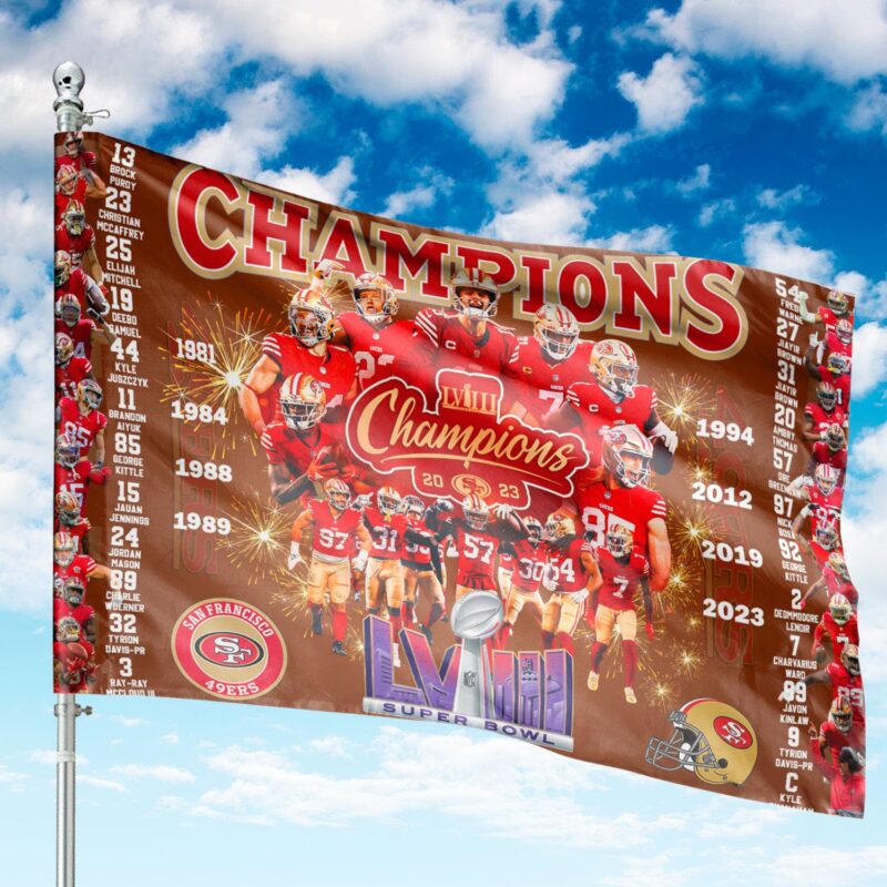 SF 49Ers Superbowl Champions Flag Gifts For Fans - Sportswearmerch