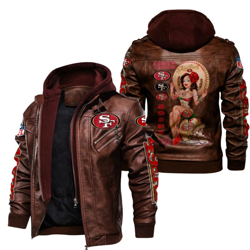 Great San Francisco 49ers Leather Jacket For Big Fans