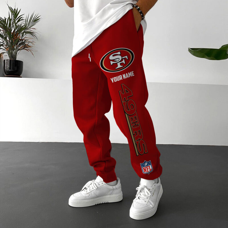 Sportswearmerch San Francisco 49ers NFL Custom Name New Long Pants Gifts For Fans - Sportswearmerch