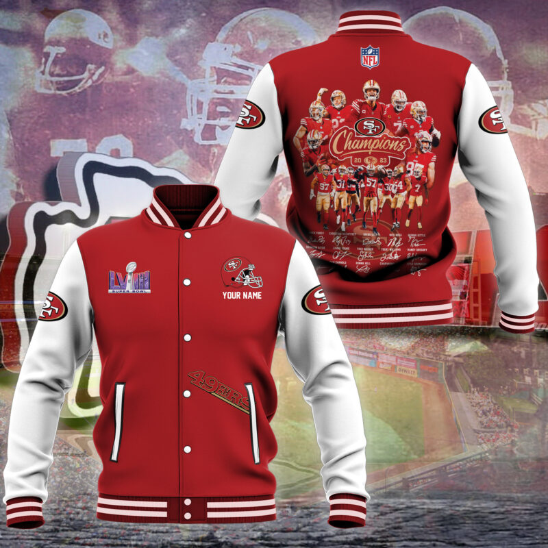 SF 49Ers Baseball Jacket Superbowl Champions 2024 Gifts For Fans - Sportswearmerch