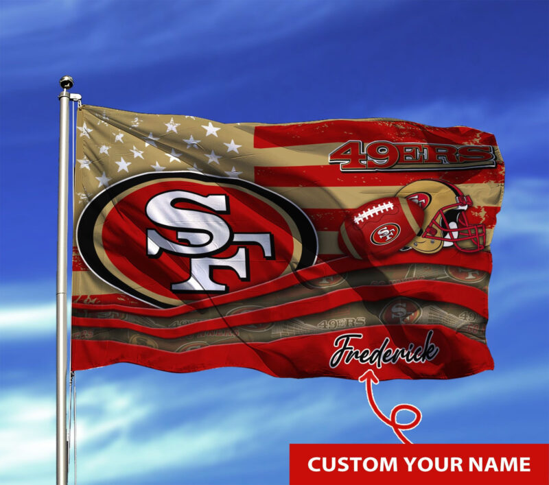 Sportswearmerch San Francisco 49ers NFL Personalized Flag For Fan - Sportswearmerch
