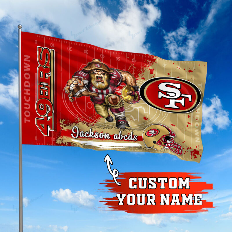 Sportswearmerch San Francisco 49ers NFL Personalized Flag For Fan - Sportswearmerch