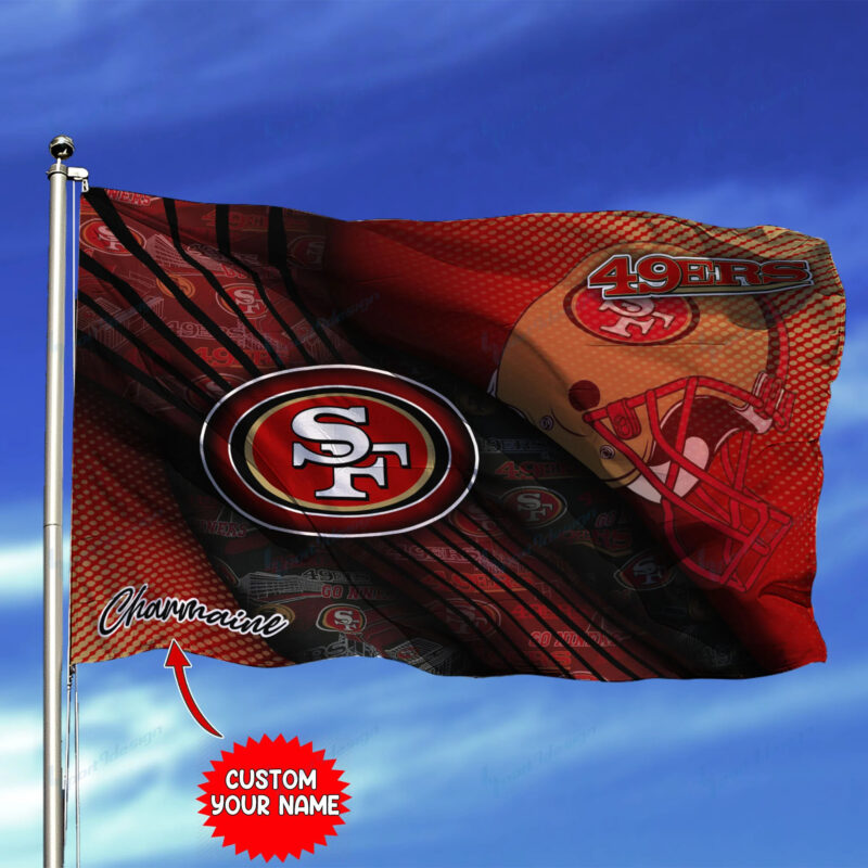 Sportswearmerch San Francisco 49ers NFL Personalized Flag For Fan - Sportswearmerch