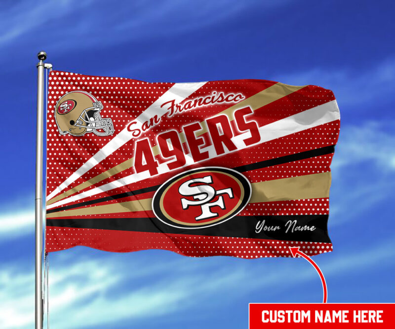 Sportswearmerch San Francisco 49ers NFL Personalized Flag For Fan - Sportswearmerch