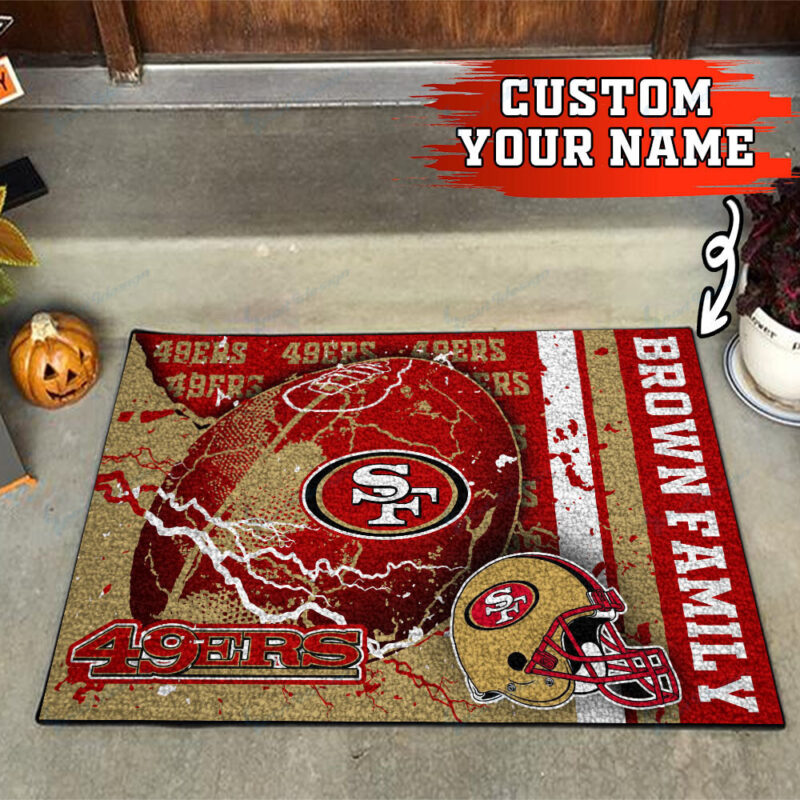 Sportswearmerch San Francisco 49ers NFL Personalized Doormat For Fan - Sportswearmerch