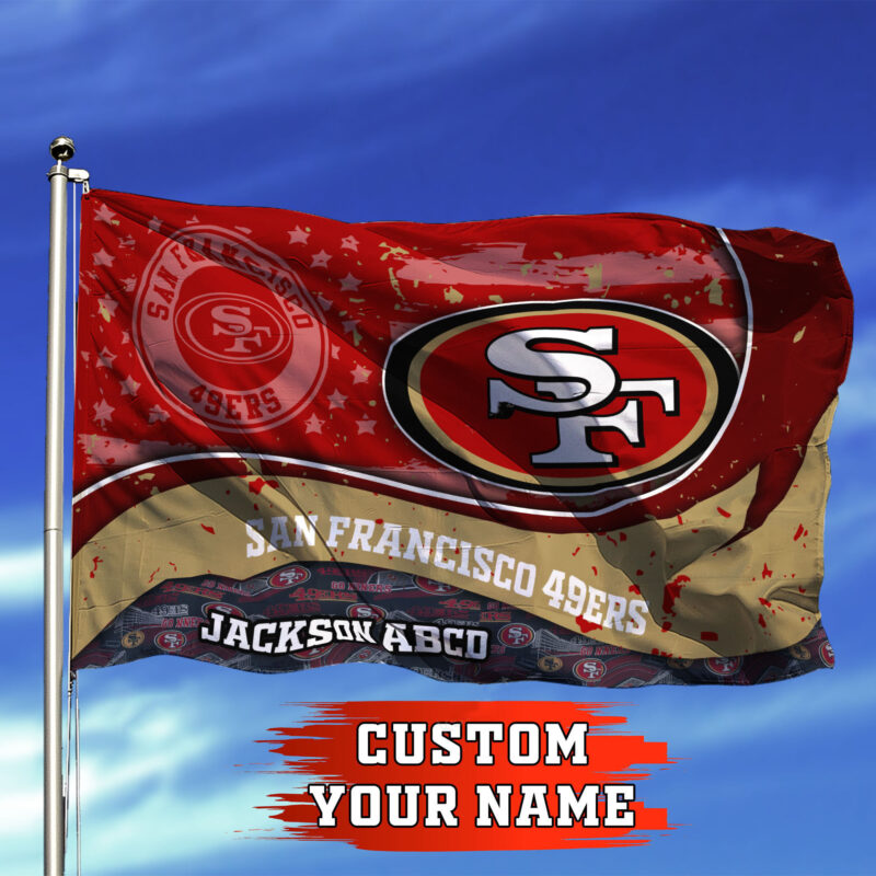 Sportswearmerch San Francisco 49ers NFL Personalized Flag For Fan - Sportswearmerch