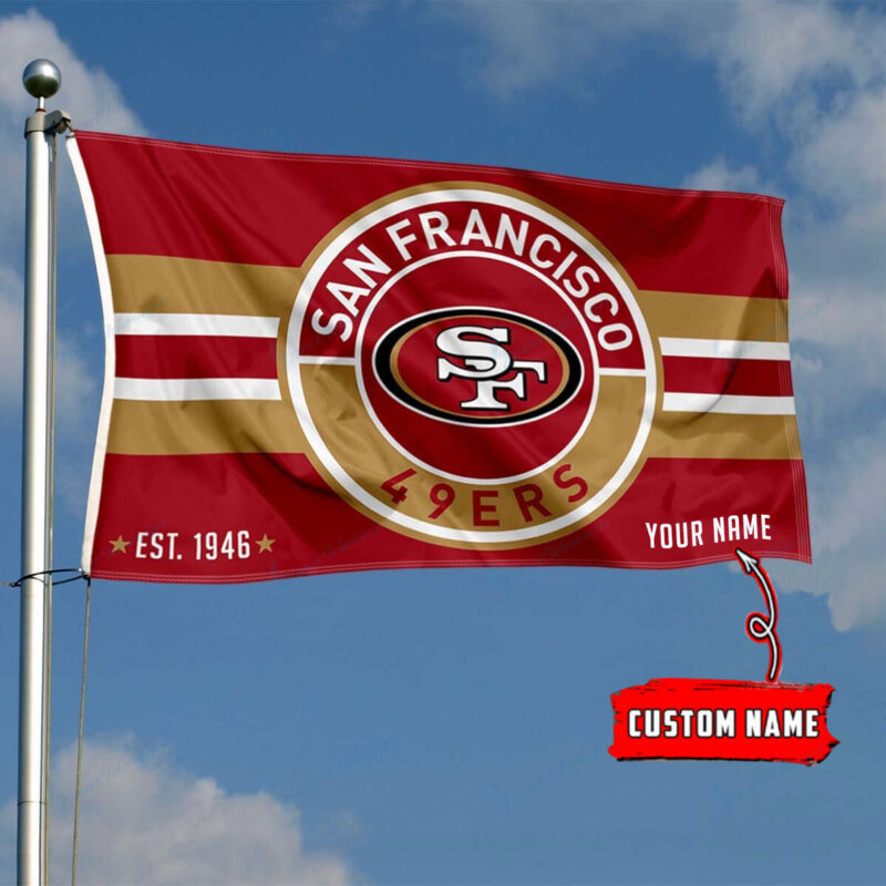 Sportswearmerch San Francisco 49ers NFL Personalized Flag For Fan - Sportswearmerch