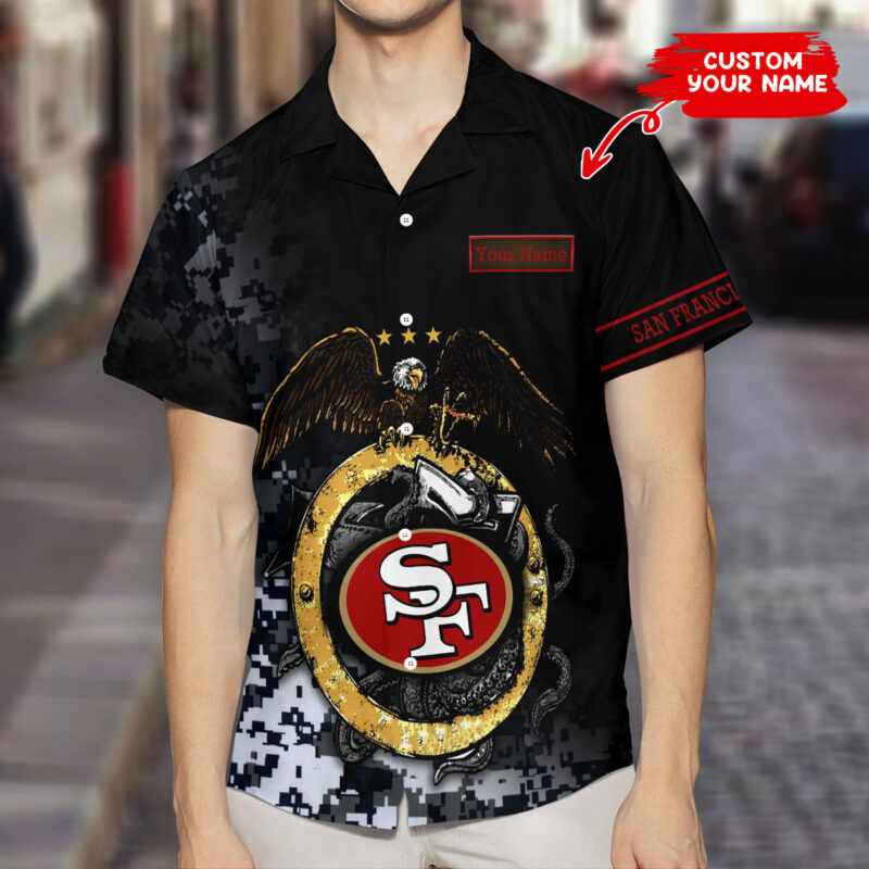 Sportswearmerch San Francisco 49ers NFL Personalized Button Shirt For Fan - Sportswearmerch
