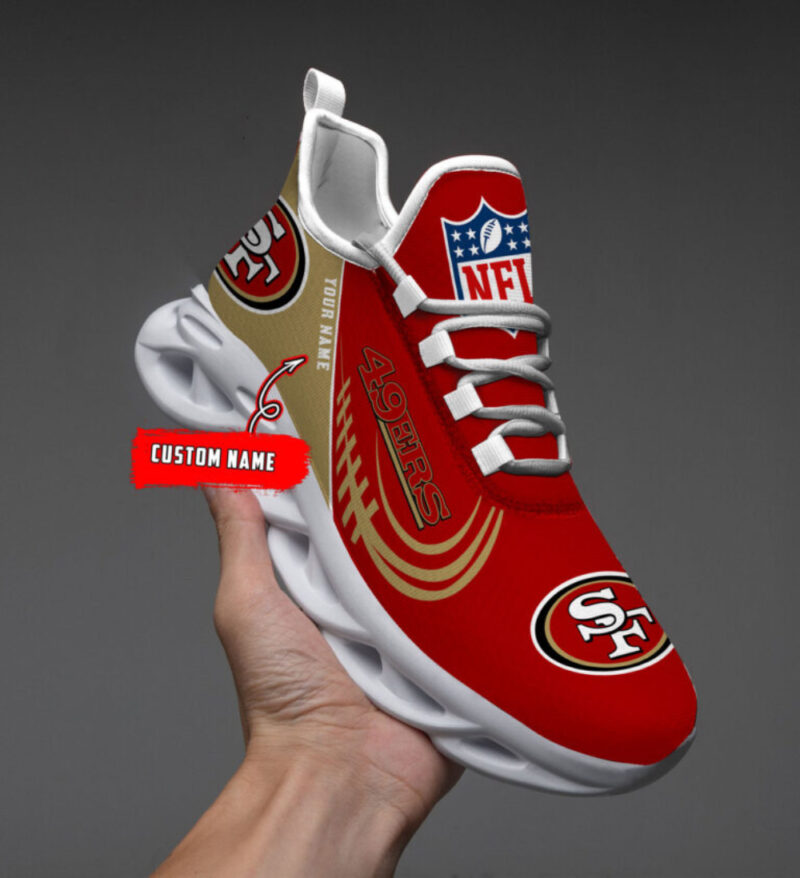 San Francisco 49ers Shoes Max Soul Custom Name V06