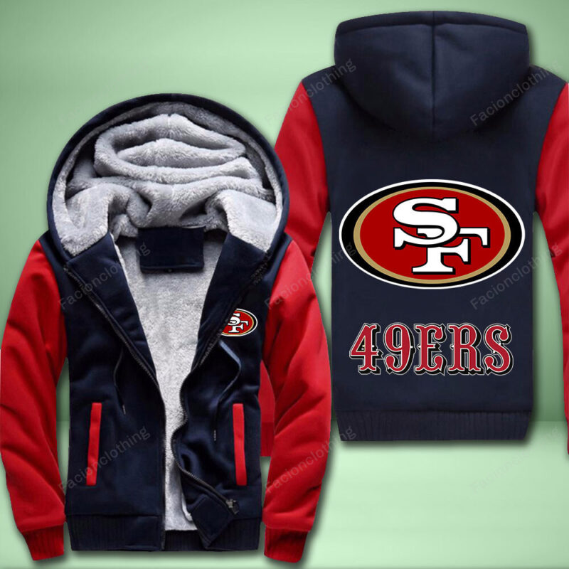 Sportswearmerch San Francisco 49ers Personalized Fashion Zipper Velvet Hoodie - Sportswearmerch