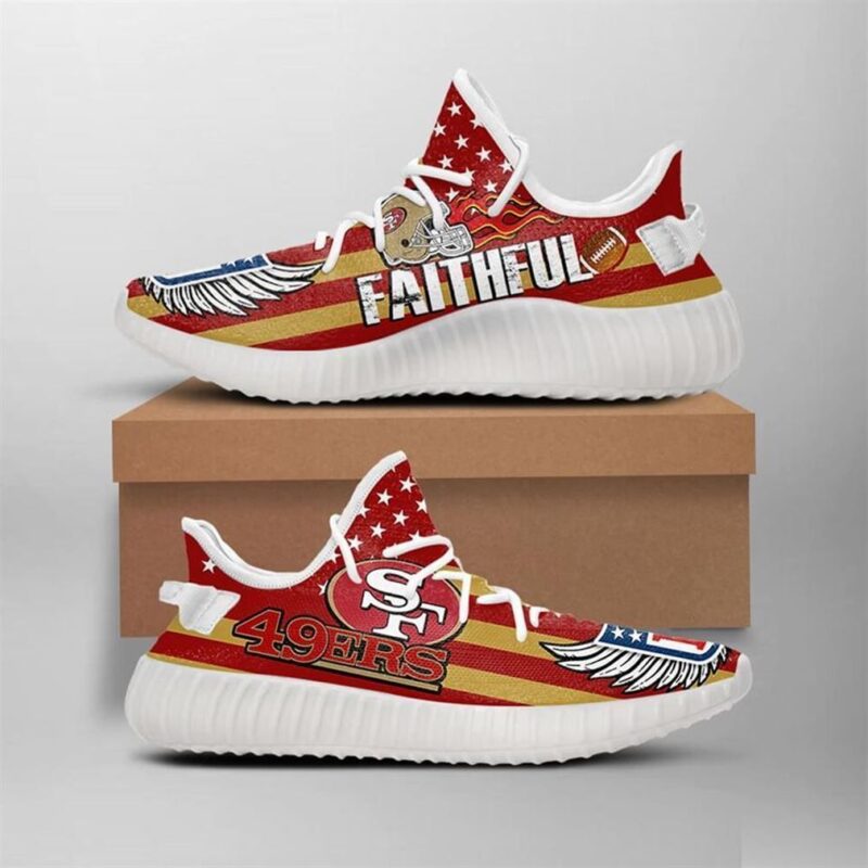 San Francisco 49ers NFL Wings Yeezy Sneakers Sport Teams Top Branding Trends Custom Perfect gift for fans Shoes Yeezy Sneakers men women size US