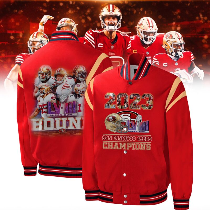 SF 49Ers Superbowl Champions Baseball Jacket Gifts For Fans - Sportswearmerch