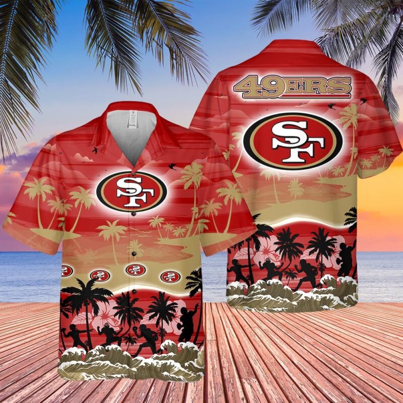 Sportswearmerch San Francisco 49ers NFL Summer Hawaiian Shirt For Fan - Sportswearmerch