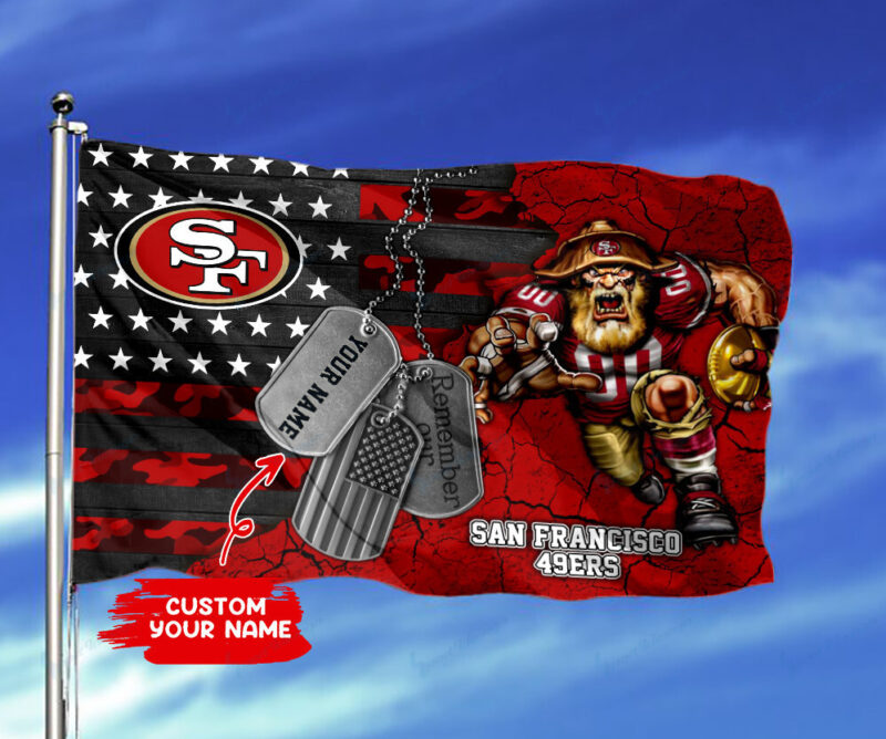 Sportswearmerch San Francisco 49ers NFL Personalized Flag For Fan - Sportswearmerch
