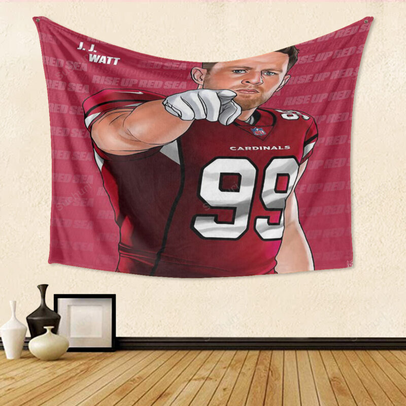 Arizona Cardinals JJ Watt2 Gift For Fan 3D Full Printing Tapestry