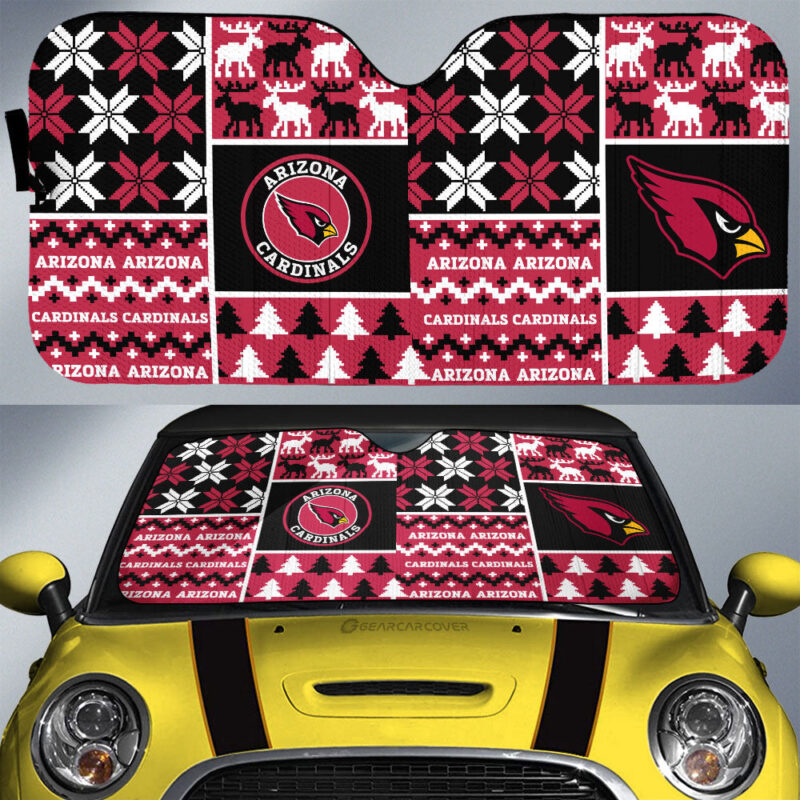Arizona Cardinals Car Sunshade Custom Ugly Style Car Accessories