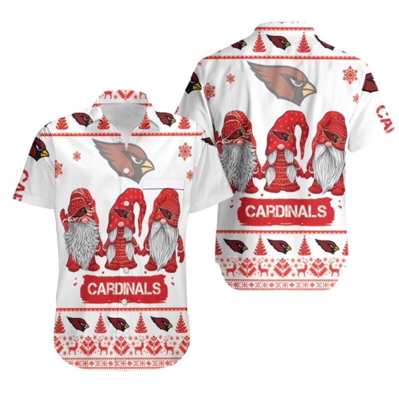 Arizona Cardinals Festive Gnome Hawaiian Shirt - TeeAloha
