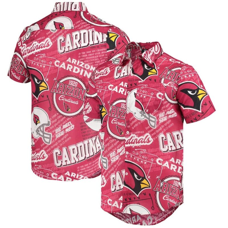 Arizona Cardinals Legacy Collage Hawaiian Shirt - TeeAloha