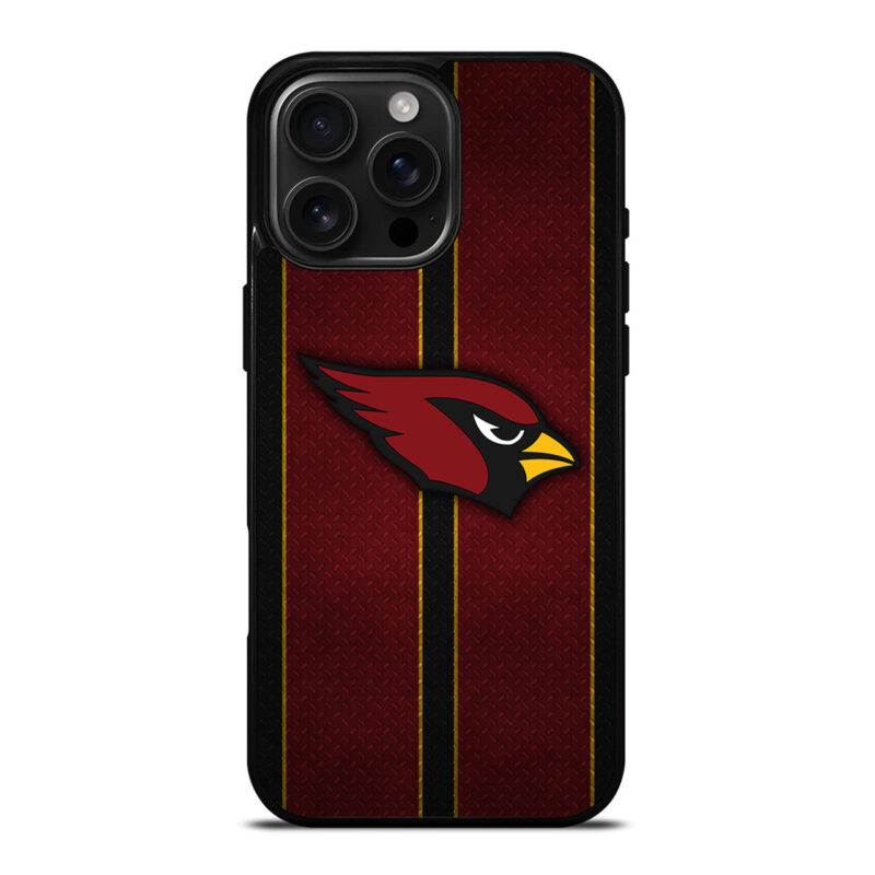 ARIZONA CARDINALS NFL METAL STRIPE iPhone 16 Pro Max Case Cover