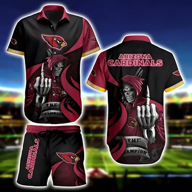 Arizona Cardinals Reaper Champion Hawaiian Shirt - TeeAloha
