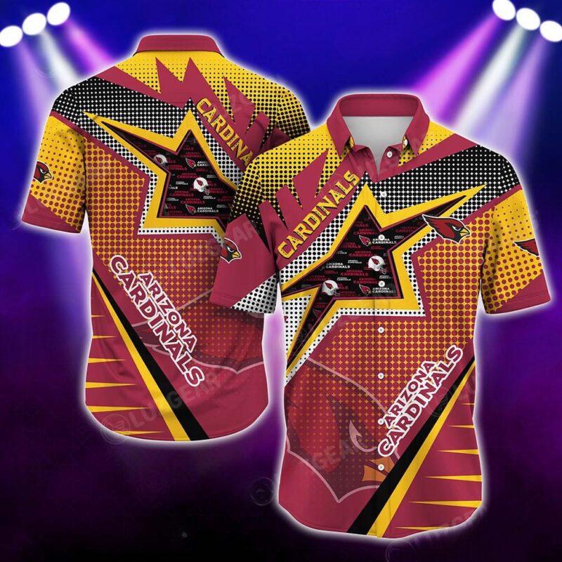 Arizona Cardinals Retro Starburst Hawaiian Shirt - TeeAloha