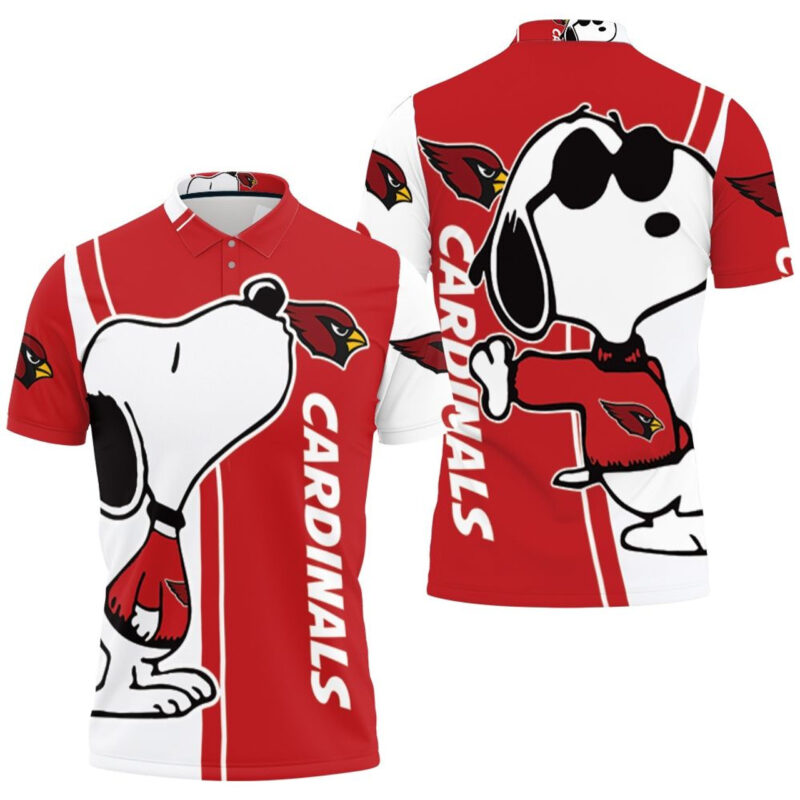Arizona Cardinals Snoopy Lover 3D Printed Polo Shirt Model a31137