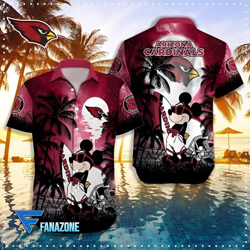 Arizona Cardinals Tropical Cartoon Hawaiian Shirt - TeeAloha