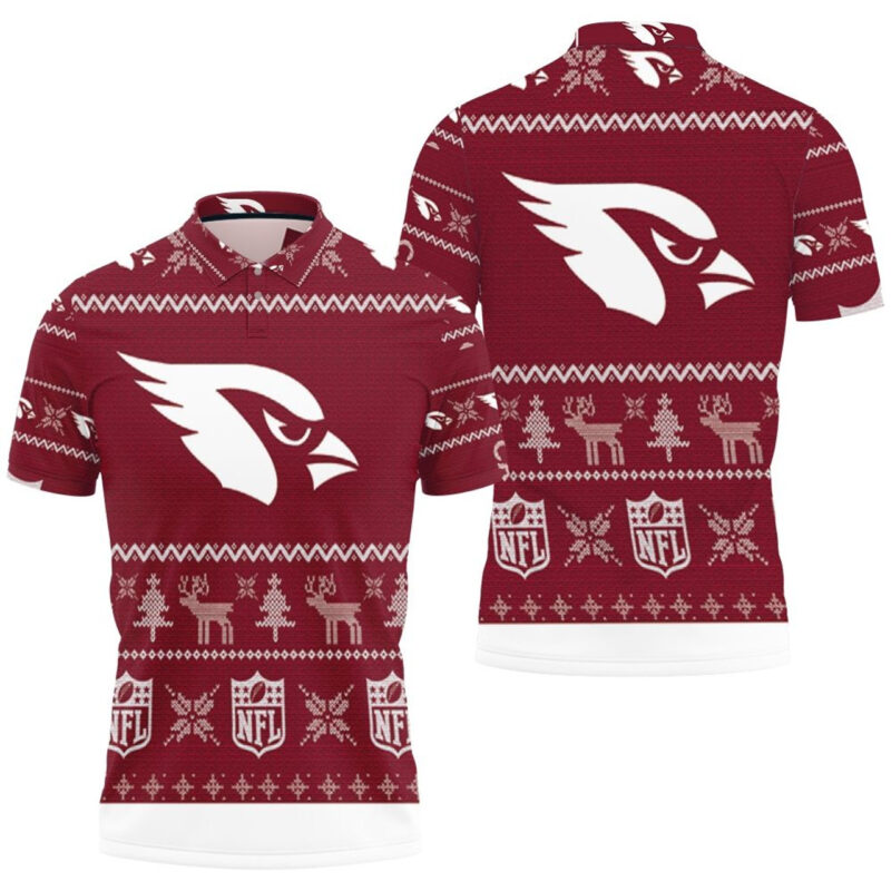 Arizona Cardinals Ugly Sweatshirt Christmas 3D Polo Shirt Model a31138