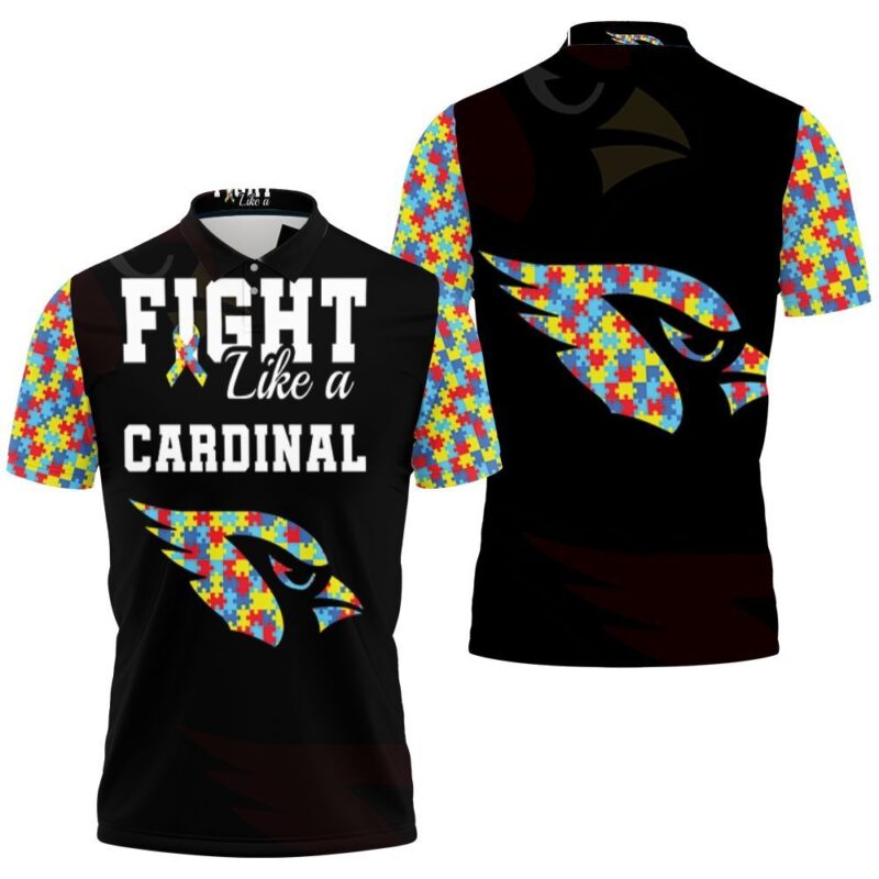 Fight Like A Arizona Cardinals Autism Support Polo Shirt