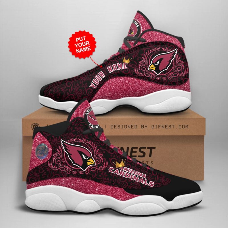 NFL Arizona Cardinals Custom Name Air Jordan 13 Shoes V1