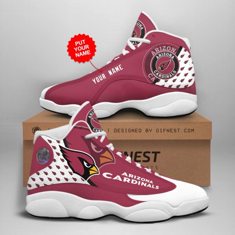 NFL Arizona Cardinals Custom Name Air Jordan 13 Shoes V2
