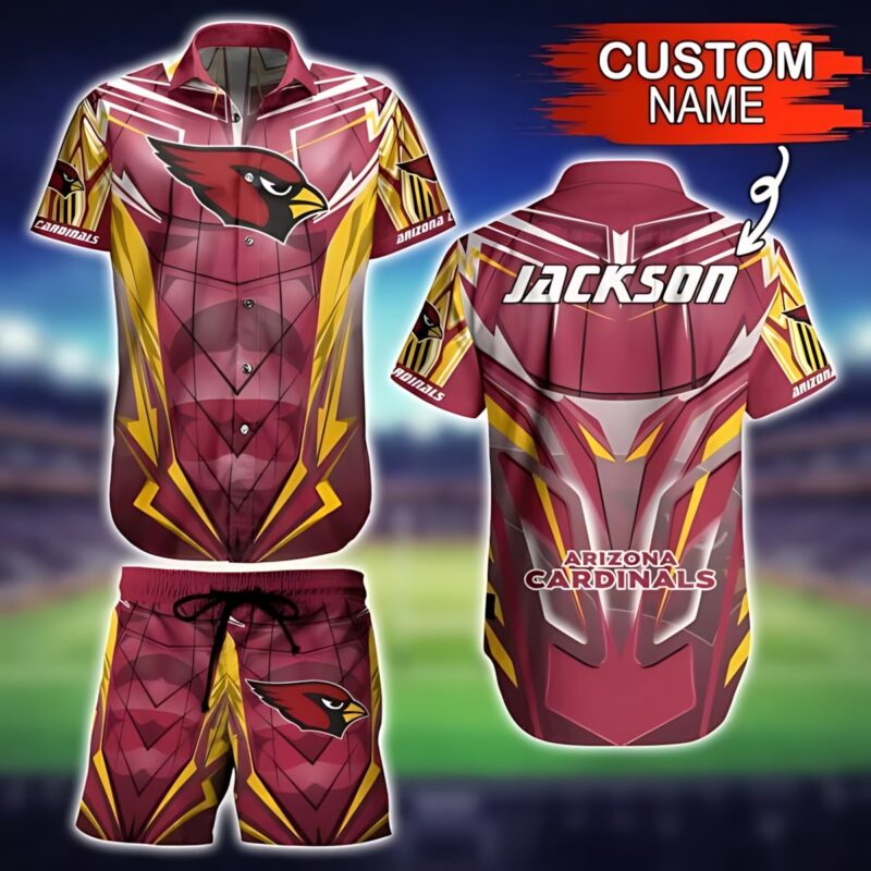 Personalized Arizona Cardinals Thunderstrike Hawaiian Shirt - TeeAloha