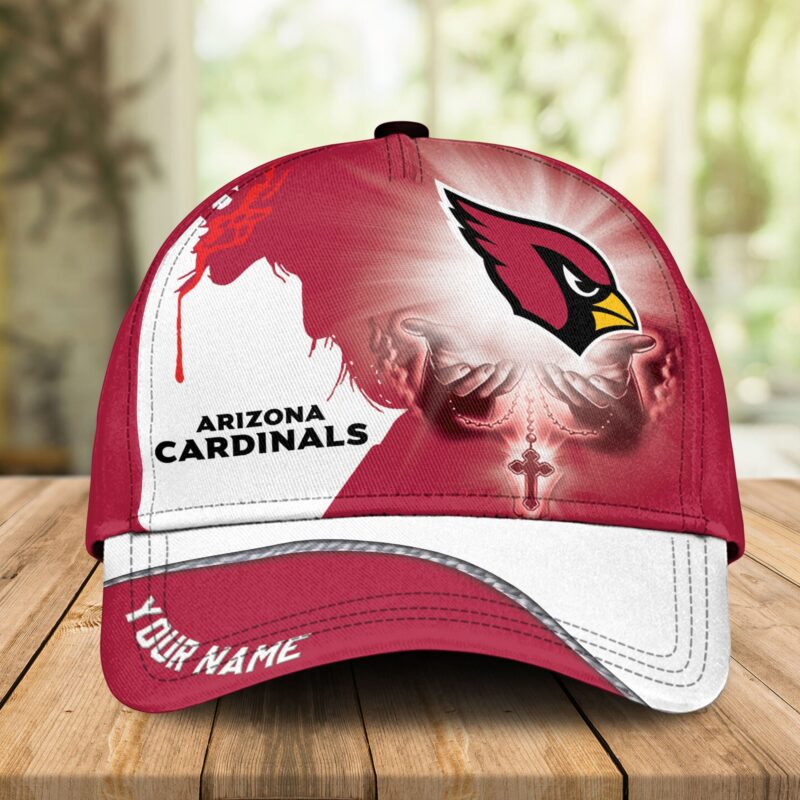 Sportswearmerch Arizona Cardinals NFL Custom Name Jesus Hand Cap Gifts For Fans - Sportswearmerch