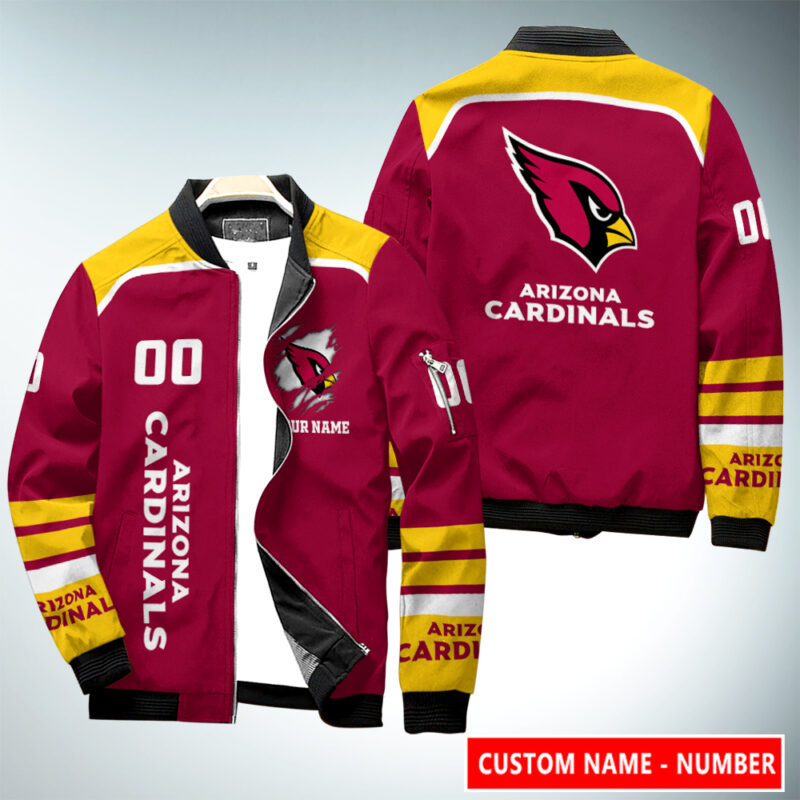 Sportswearmerch Arizona Cardinals NFL Personalized Bomber Jacket For Fans - Sportswearmerch